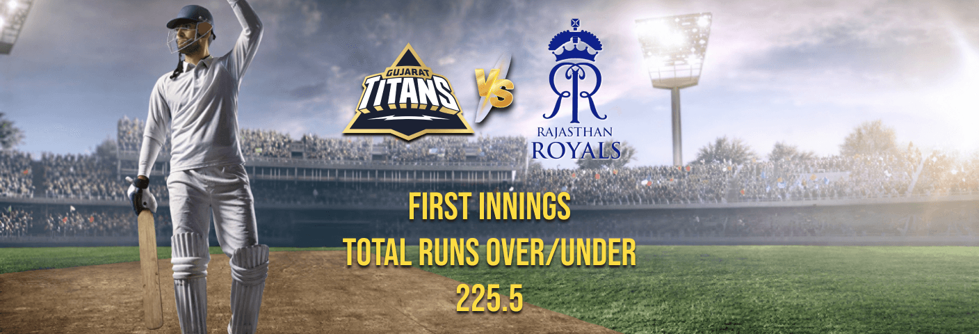 IPL: GT vs. RR, First Innings Total Runs Over 225.5 on May 29