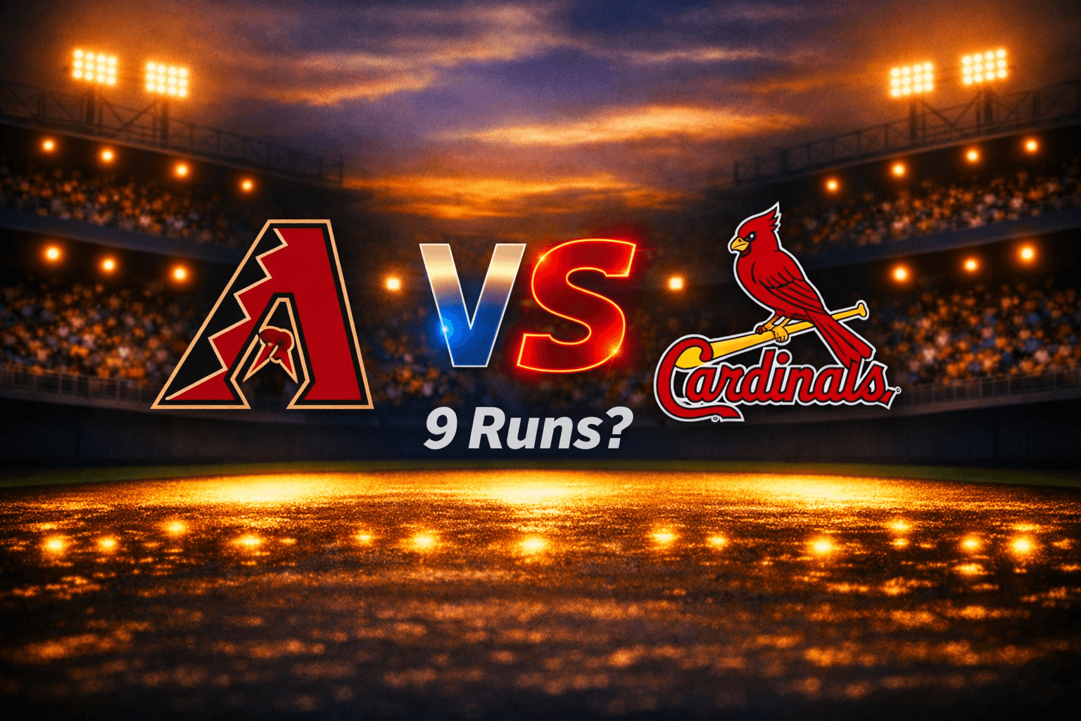 Diamondbacks vs Cardinals will score 9+ runs on June 22, 2026