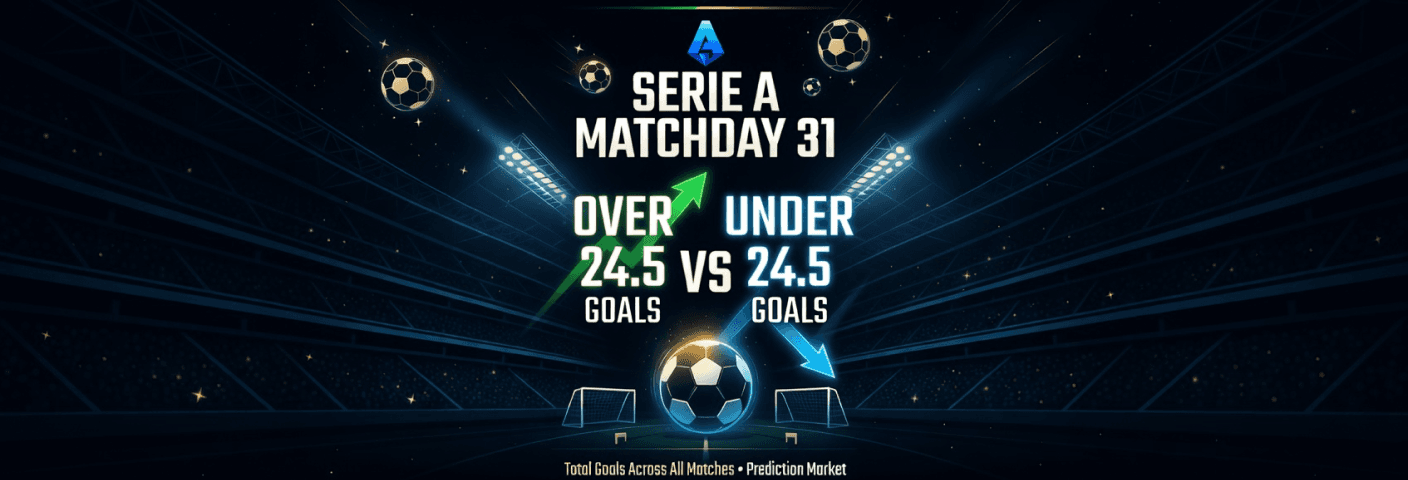 Serie A: Matchday 31 Total Goals Over or Under 24.5