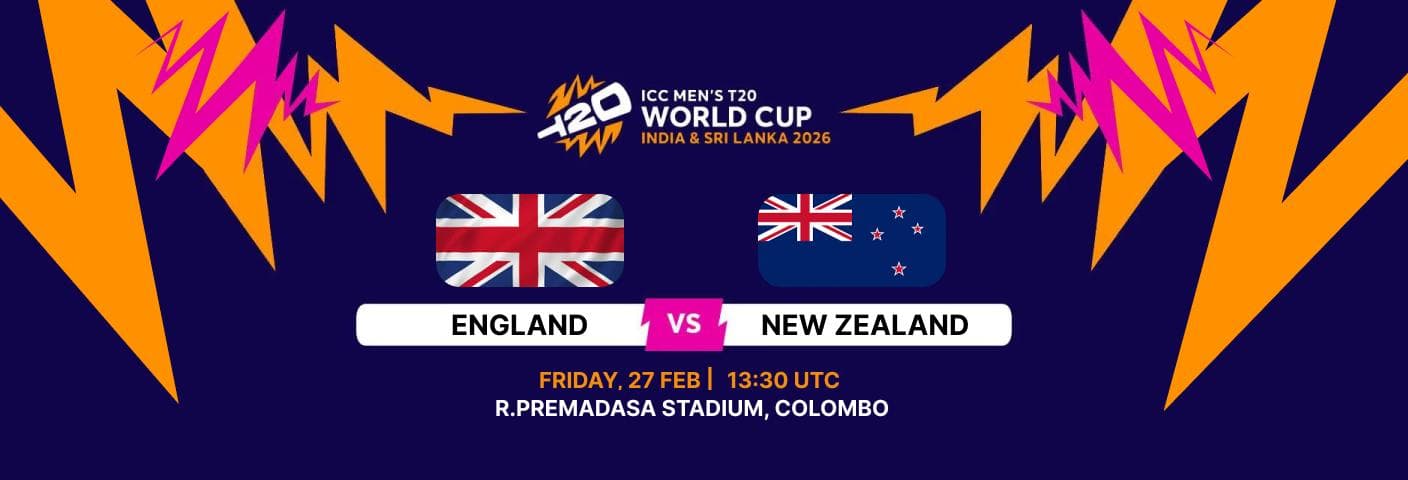 England vs New Zealand ICC MENS T20 WORLD CUP 2026 T20I