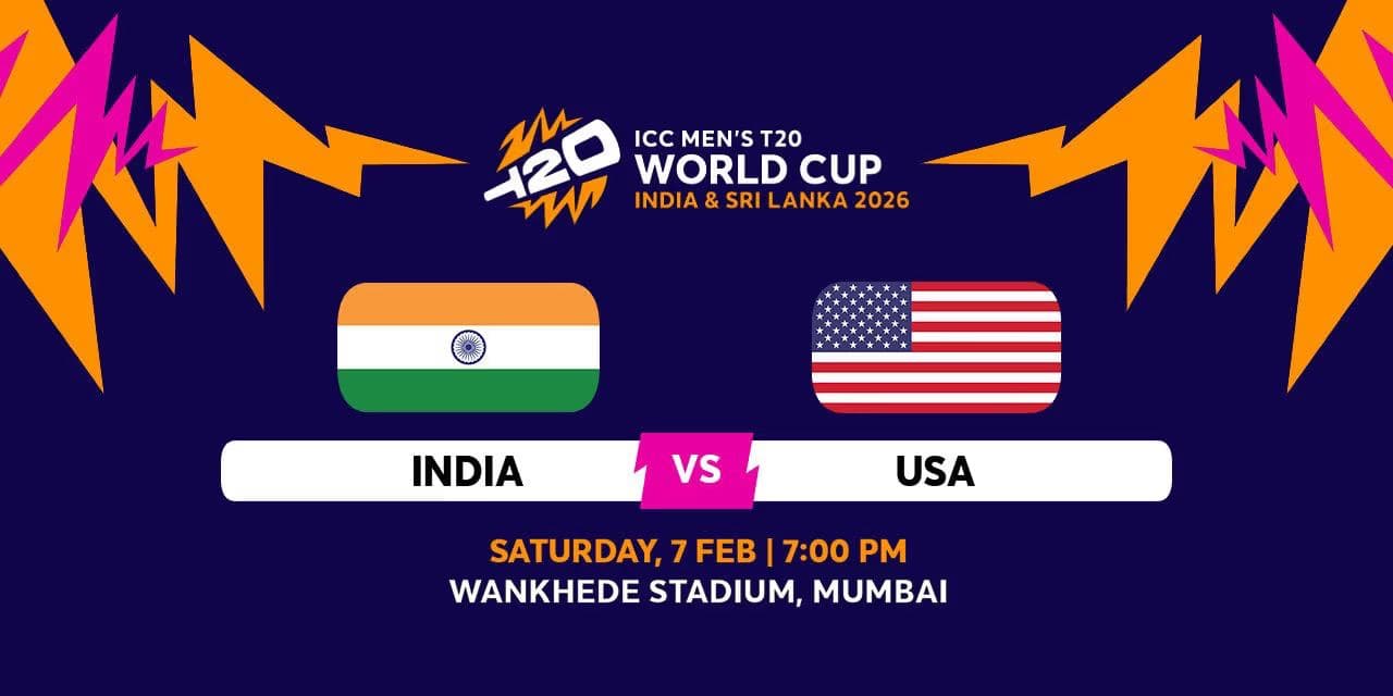 India vs USA ICC MENS T20 WORLD CUP 2026