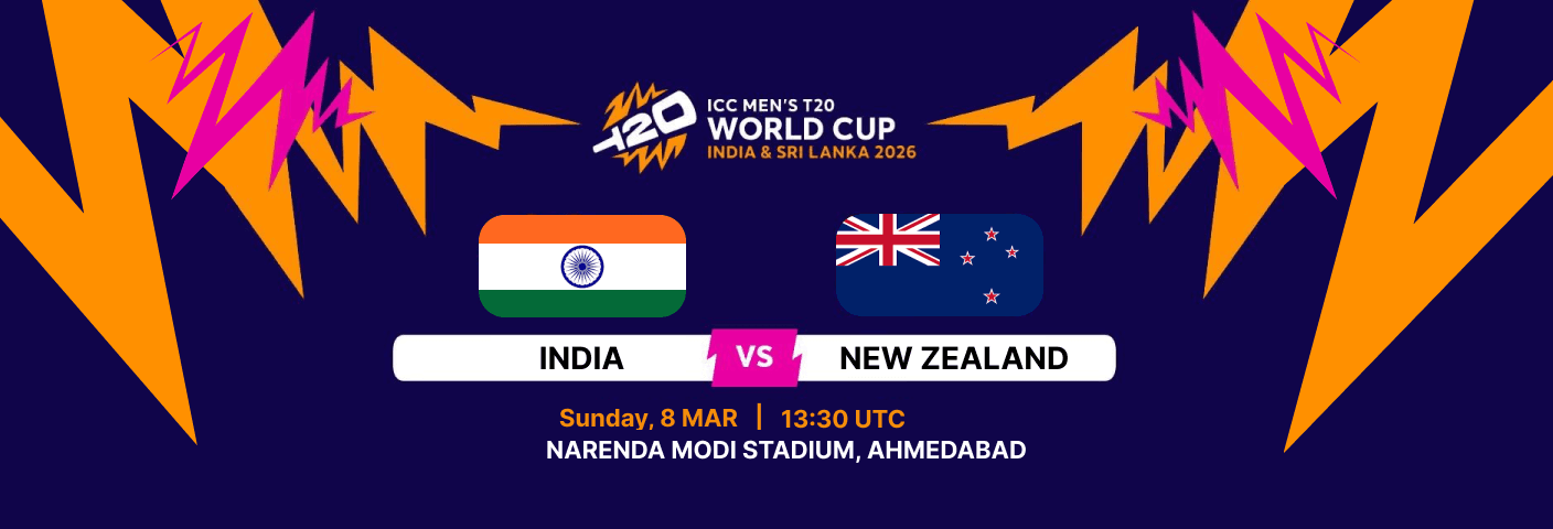 INDIA vs NEW ZEALAND ICC Men's T20 World Cup, 2026 - Final