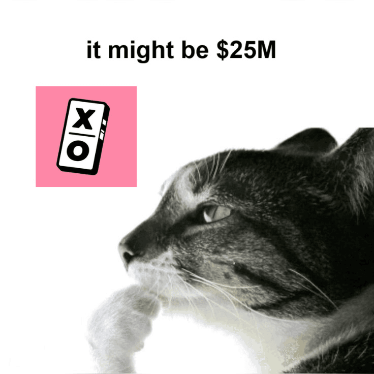XO Market total trading volume reaches or exceeds $25M by December 31, 2025