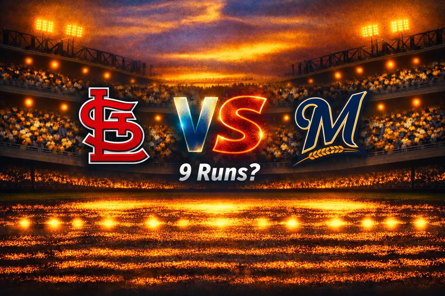 Cardinals and Brewers will combine for 9+ runs on July9th, 2026