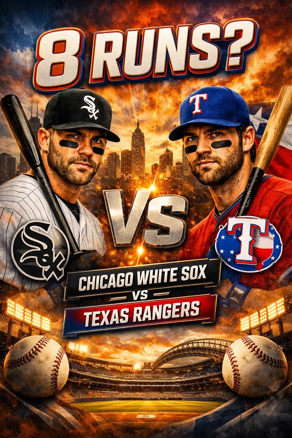 White Sox vs. Rangers: Total Runs 8 or More on 2026-07-20