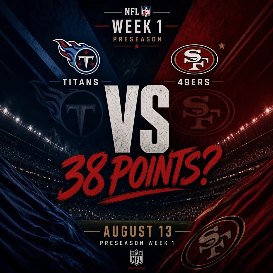 Titans vs. 49ers Preseason Game Scores 38+ Points on August 13, 2026