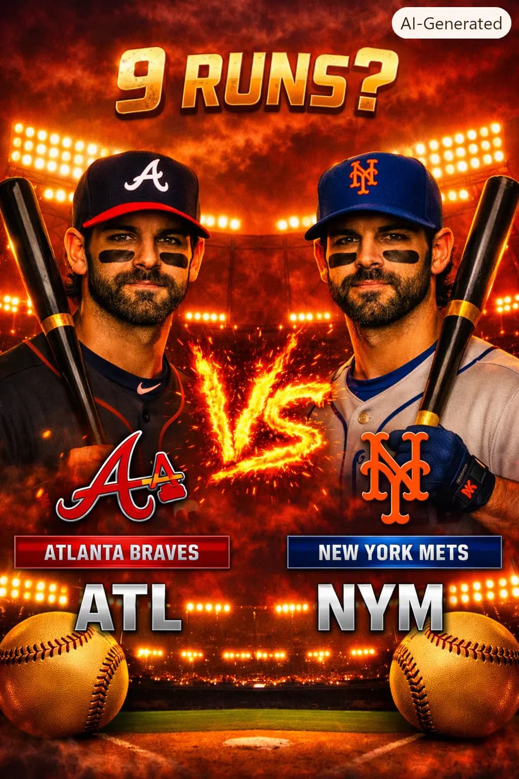 Mets vs Braves Total Runs to Be 9 or More on July 27, 2026