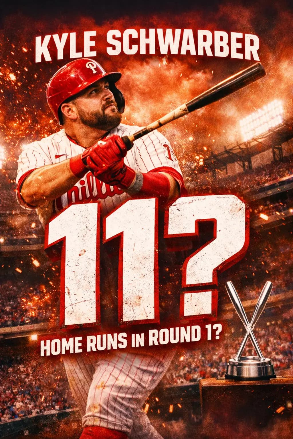 Kyle Schwarber to hit 11+ HRs in 2026 HR Derby Round 1