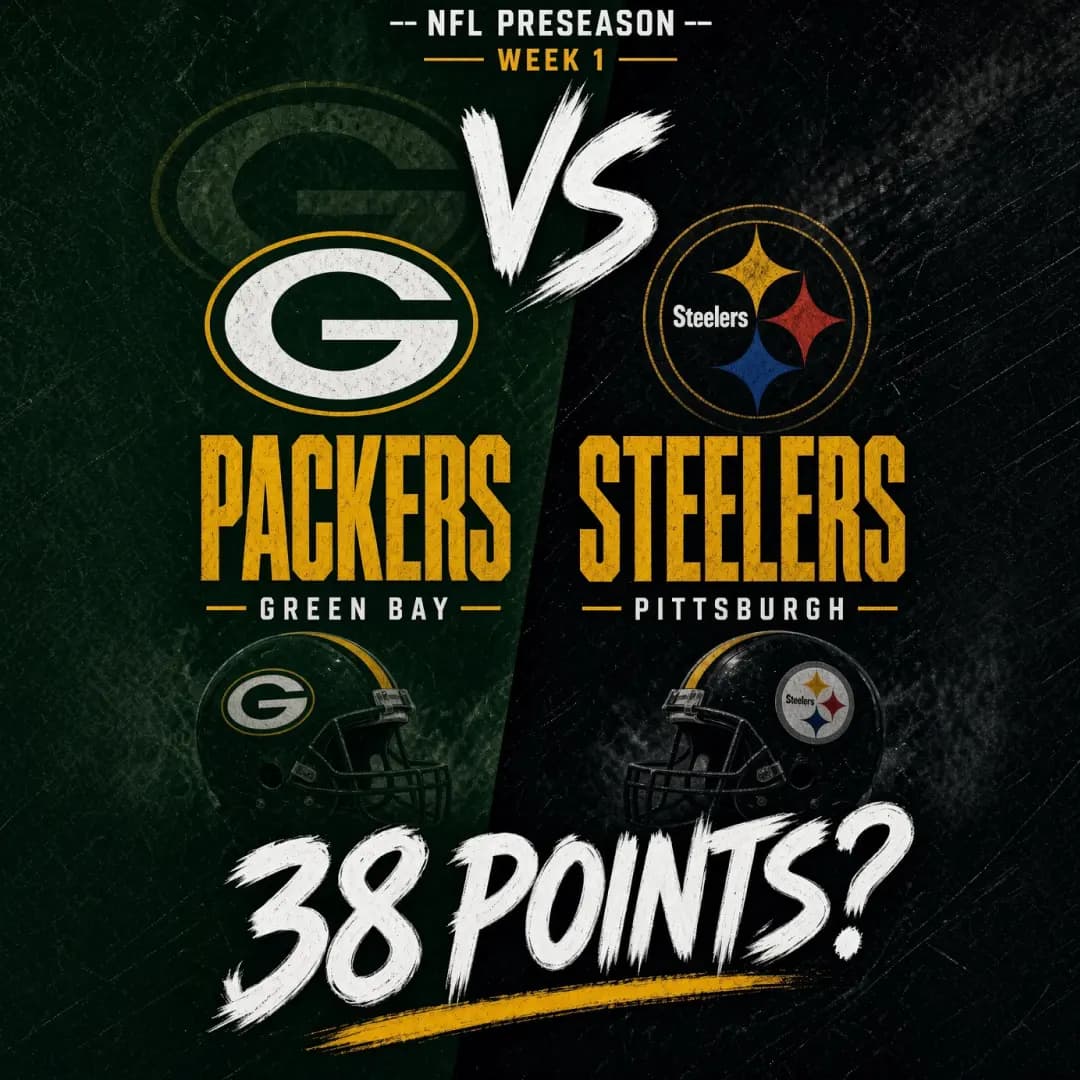 Packers and Steelers combined score exceeds 37 points in 2026 preseason.