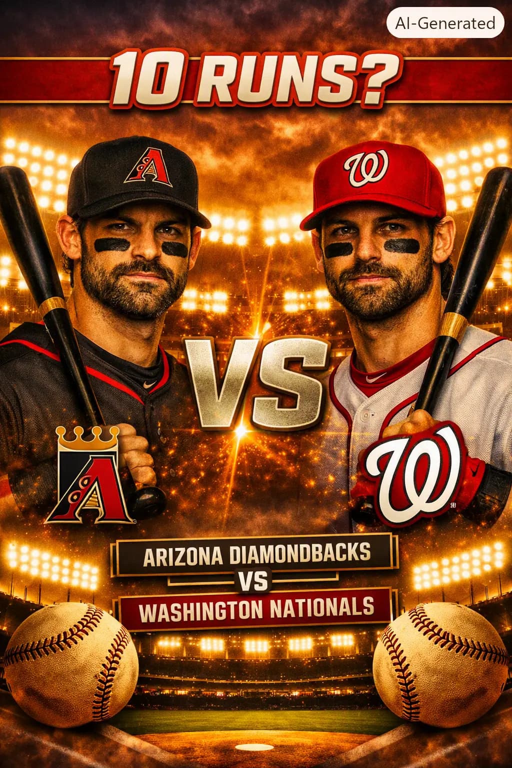 Diamondbacks and Nationals Combined Runs Exceed 9.5 on July 24, 2026