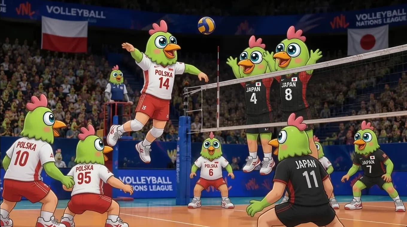 Poland & Japan dominate VNL 2026 semifinals with 3-0 or 3-1 set wins.
