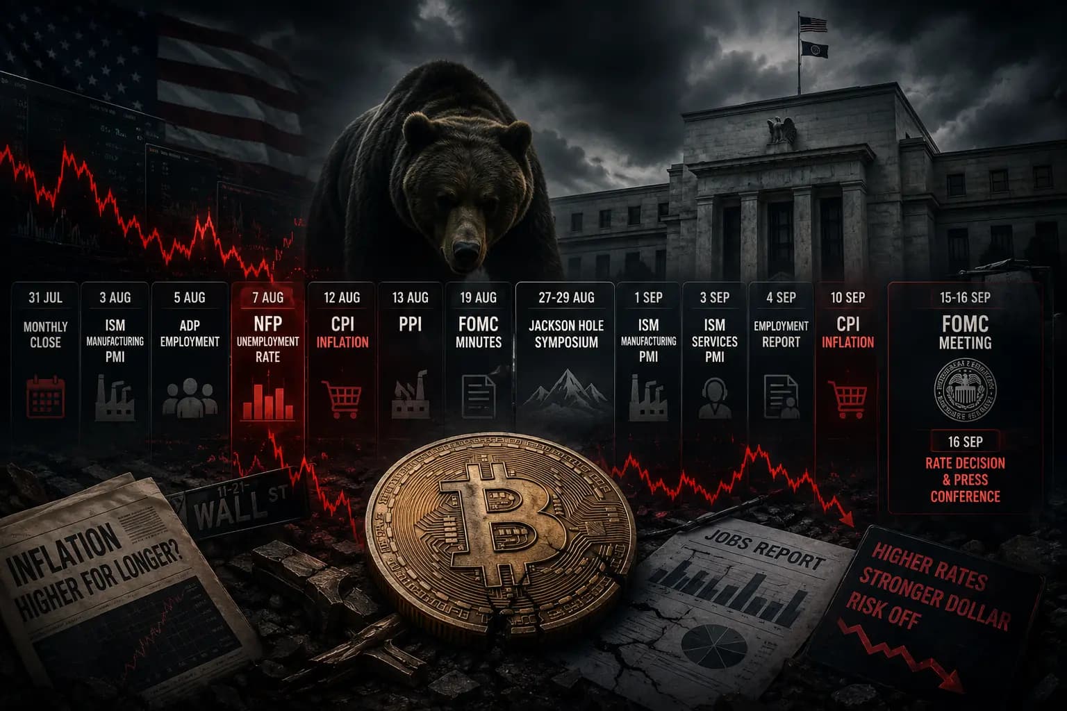 Bitcoin price falls below $55,000 by September 10, 2026.