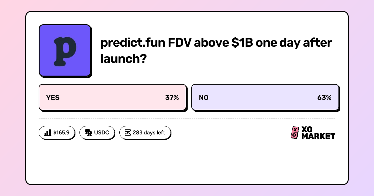 predict.fun FDV above $1B one day after launch?